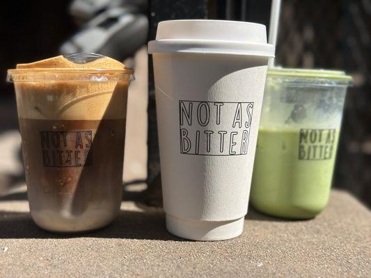 Butter Beer Foam Latte & Coconut Matcha