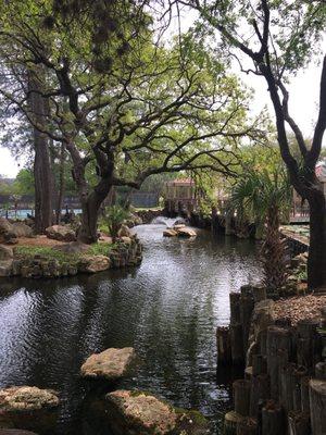 Zen garden to enjoy behind tower