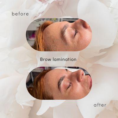 Brow lamination & eye brow wax