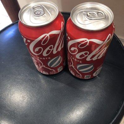 Yes they sell coke - in a can- $2.45 each!