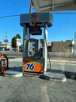 Gas and smog right before you hit the 405 on-ramp at Burbank and Sepulveda