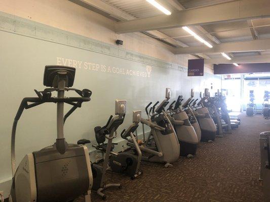 We have a full range of cardio equipment.