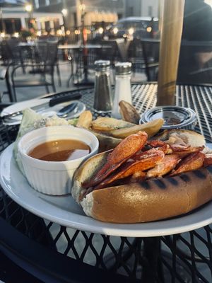 Lobster Roll, fries, coleslaw