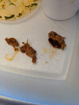 Multiple bones that were in my meal