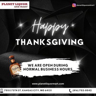 Happy Thanksgiving from all of us at Planet Liquor & Mart in Kansas City, MO!