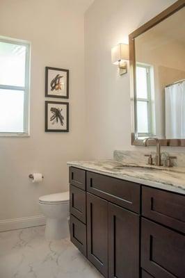 AFTER - updated guest bathroom, another complete overhaul