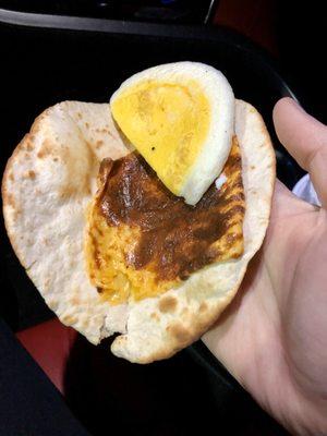 Wow. Nasty burnt cheese and tortilla. I hope this isn't what they had in mind for the egg and cheese wakeup wrap.