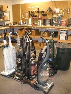 Real Vacuum Repair, see our back repair area for yourself.