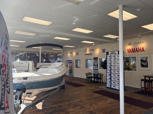 Irwin Marine's lobby and showroom.