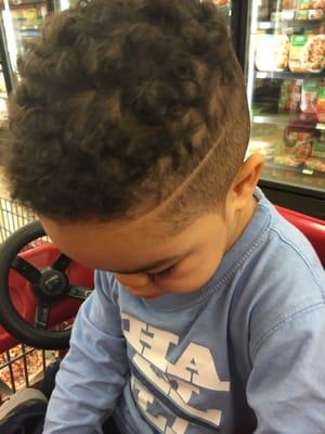 Toddler haircut done by Jason on 12/24/15.