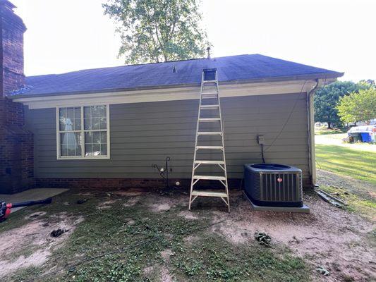 Gutter clean and pressure washing!