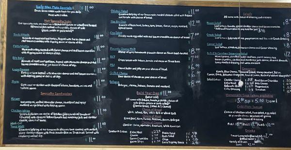 Updated Menu prices