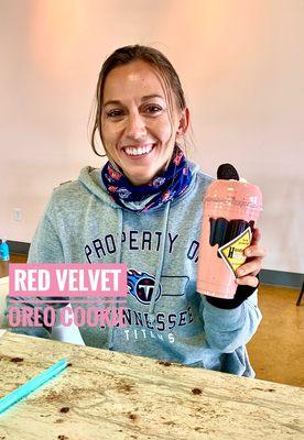 Red Velvet Oreo Cookie healthy meal smoothie