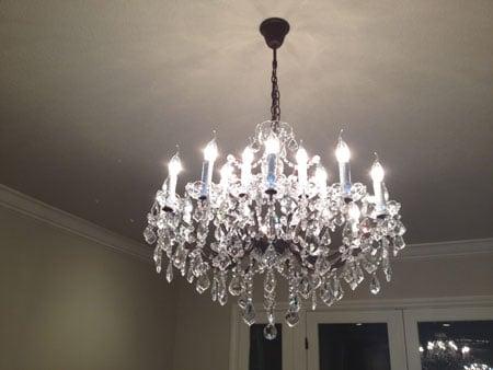 Residential- a beautiful new chandelier