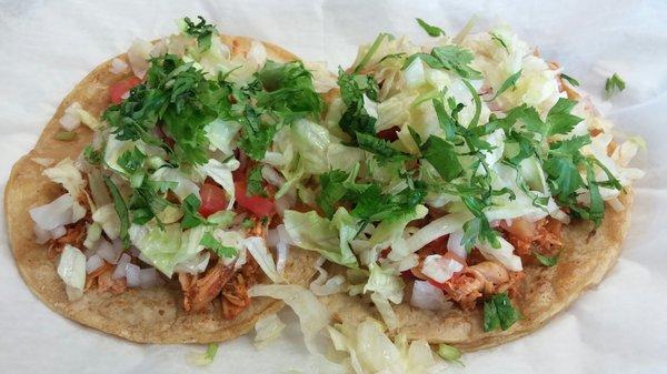 2 chicken tacos