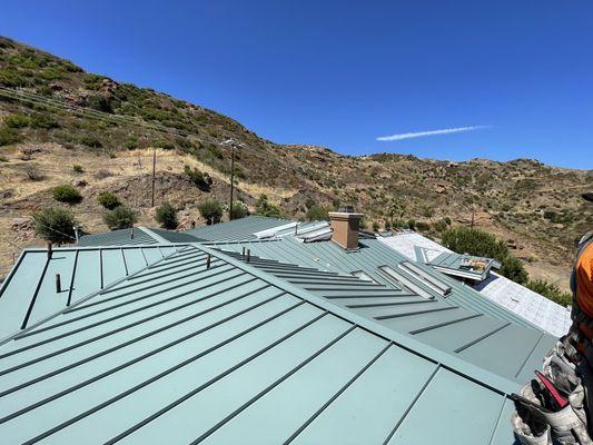 Title 24 Metal Standing seam roof installation