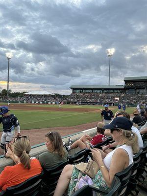 Friends Night. Always a good time at the river dogs. Every time I feel like I'm taken back to simpler times.