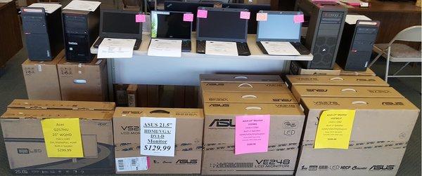 As a Lenovo Certified Retailer and Warranty Service Center we Service "Think" Brand Desktops an Laptops. Oh and we have Monitors too.