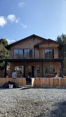 Beautiful New Cedar Siding did an entire remodel of this gorgeous beach home ! New flooring! New Siding ! Paint!