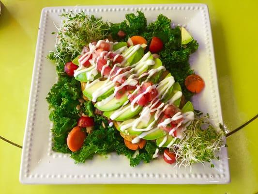 Most Delicious Mexican Veggie Burger Salad you'll ever find in Fort Lauderdale!