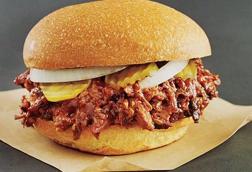 Chopped brisket sandwich