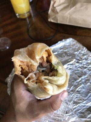 Steak super burrito