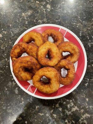 Homemade onion rings