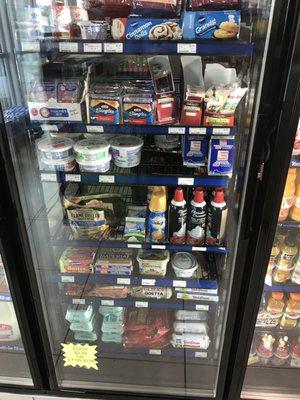 Well stocked refrigerated groceries