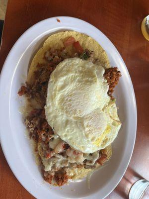 huevos rancheros with chorizo (SO GOOD)