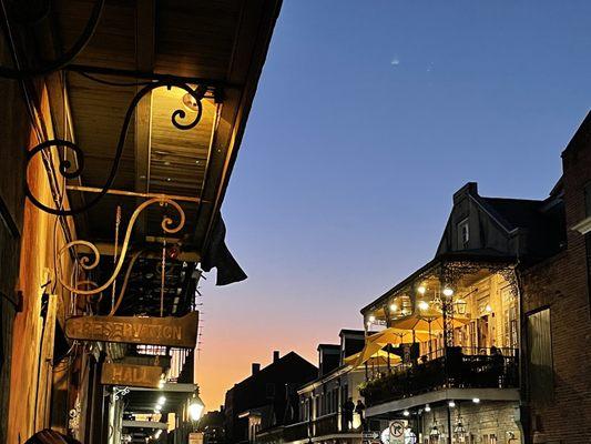 Sunset view from the French Quarter