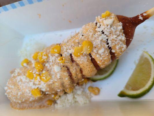 Elote corndog