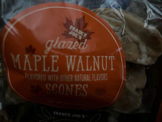 4 glazed maple walnut scones