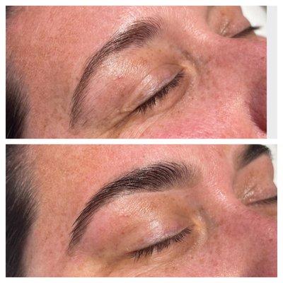 Brow wax and tint