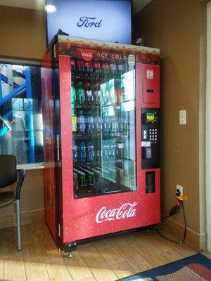 Vending area and television while waiting