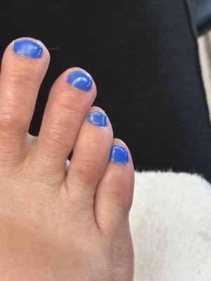 "Finished" pedicure