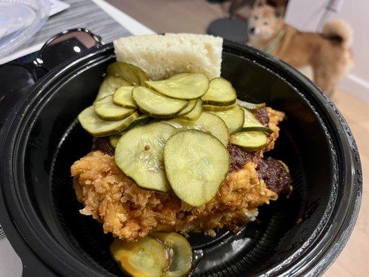 Nashville hot chicken - really tasty as long as you don't mind that it's also 1000000 calories