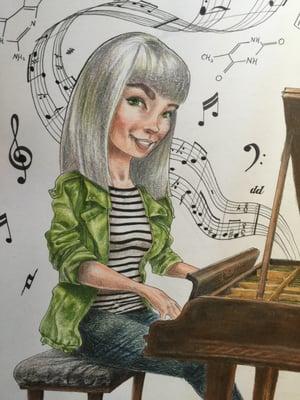 Here is one of our Caricature Life Portraits! It is a great way to honor a loved ones unique personality and gifts!