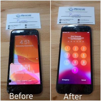 iPhone 7 Repaired in less than 15 mins.