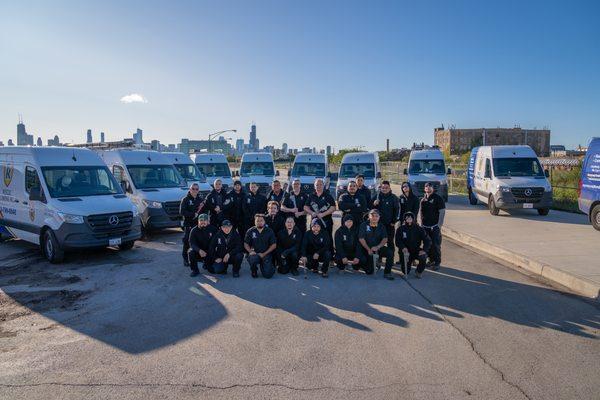 Rescue Plumbing team and van fleet.