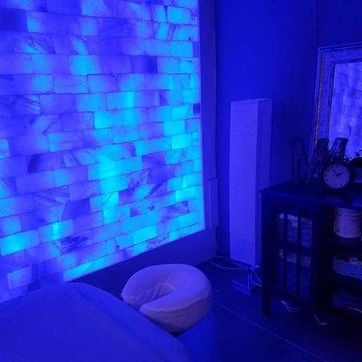 Massage Treatment room, including Himalayan Salt Wall