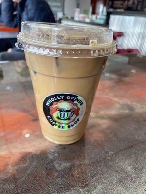 Sweet cream iced latte