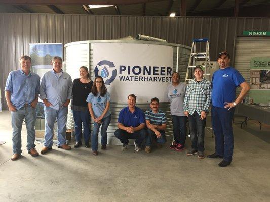 Pioneer Water Tanks at the Rainwater Revival in Dripping Springs, Texas