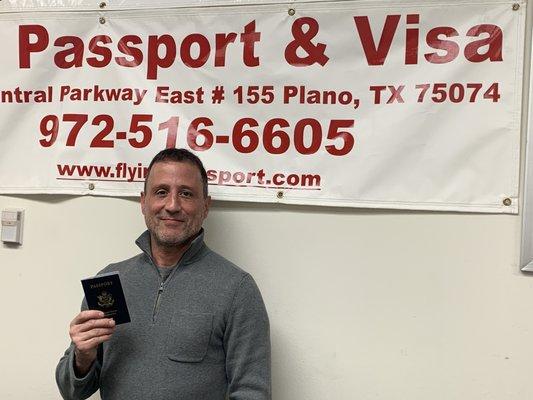 Happy Client after receiving his Passport