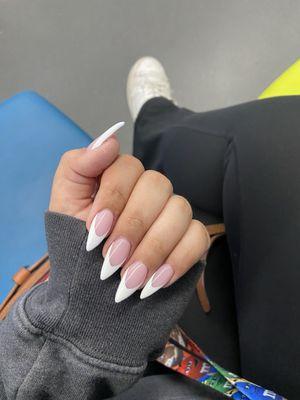 medium stiletto French tip