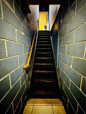 Stairs to bathroom downstairs