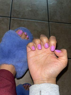 Regular manicure and pedicure