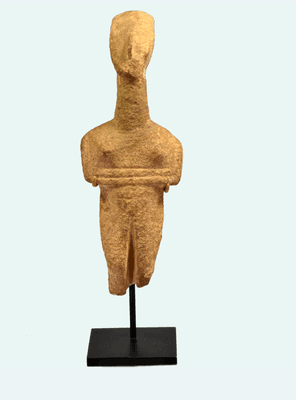 GREEK CYCLADIC MARBLE IDOL  Early Early Bronze Age II, circa 2600-2400 B.C.