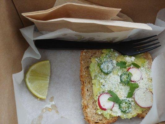 $7 avocado toast.  More like guac toast.