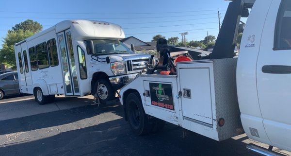 passenger bus towing