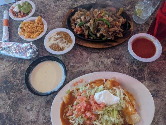 Cinco de mayo fajitas and enchiladas!